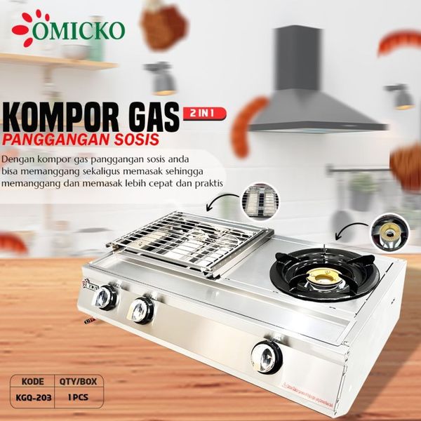 Omicko Kompor Panggang 2in1 KGQ203 @2pc