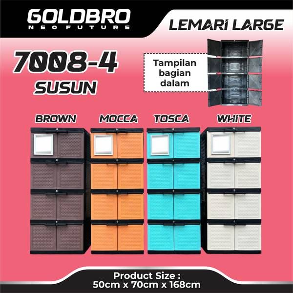GOLDBRO Lemari L 7008-4 Polos Susun