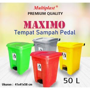 MAXIMO Tempat Sampah Pedal Warna 50L